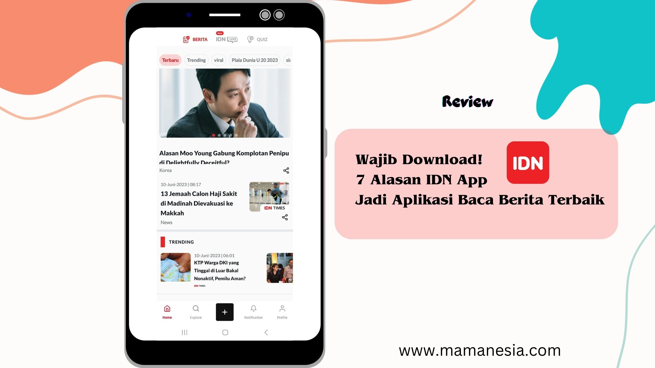 Aplikasi baca berita IDN App