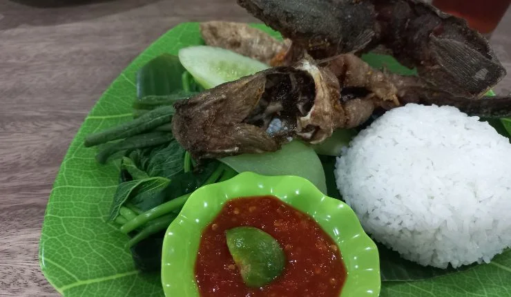 nasi tempong lele